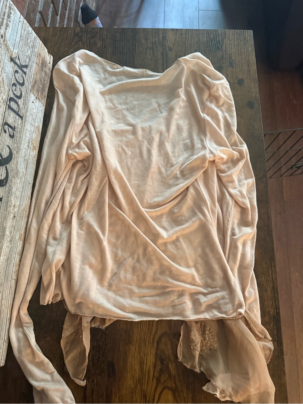 Dolce Cabo Beige Sequin Fringe unique & beautiful top - Picture 6 of 6